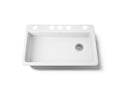 KOHLER K-8689-5U-0 Riverby 33" Undermount Single-Bowl Kitchen Sink - White
