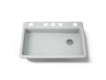 KOHLER K-8689-5U-95 Riverby 33" Undermount Single-Bowl Kitchen Sink - Ice Grey