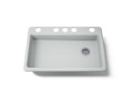 KOHLER K-8689-5U-95 Riverby 33" Undermount Single-Bowl Kitchen Sink - Ice Grey