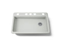 KOHLER K-8689-5U-FF Riverby 33" Undermount Single-Bowl Kitchen Sink - Sea Salt