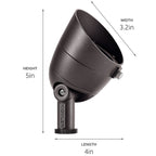 KICHLER 16156BKT30 3000K 500 Lumen 10 Degree Spot Textured Black