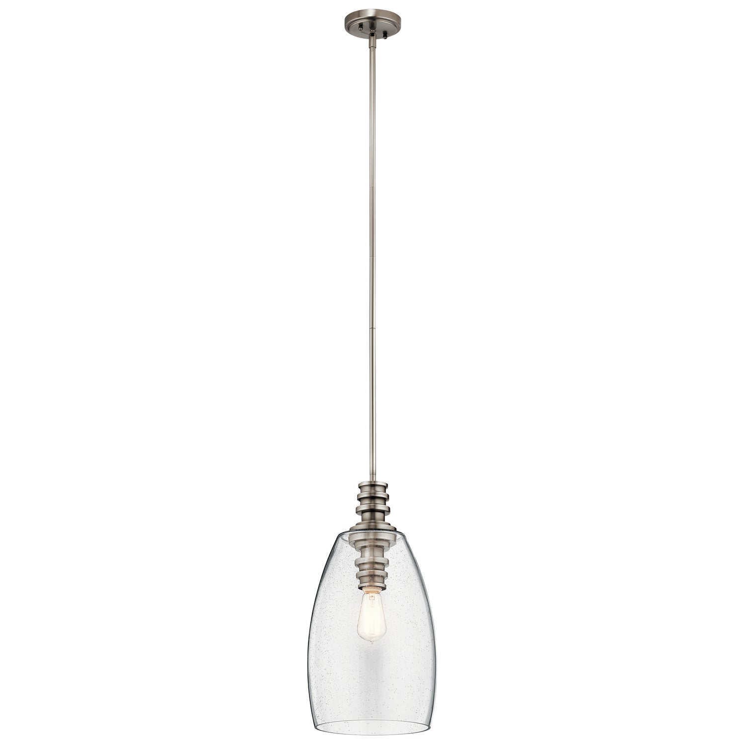 KICHLER 43090CLP Lakum 1 Light Pendant Classic Pewter