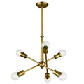 KICHLER 43095NBR Armstrong 27.75" 6 Light Chandelier In Natural Brass