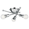 KICHLER 43196CH Armstrong 3 Light Flush Mount Chrome