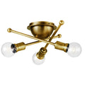 KICHLER 43196NBR Armstrong 3 Light Flush Mount Natural Brass