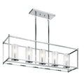 KICHLER 43995CH Crosby 13.75" 5 Light Linear Chandelier With Clear Glass Chrome