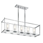 KICHLER 43995CH Crosby 13.75" 5 Light Linear Chandelier With Clear Glass Chrome