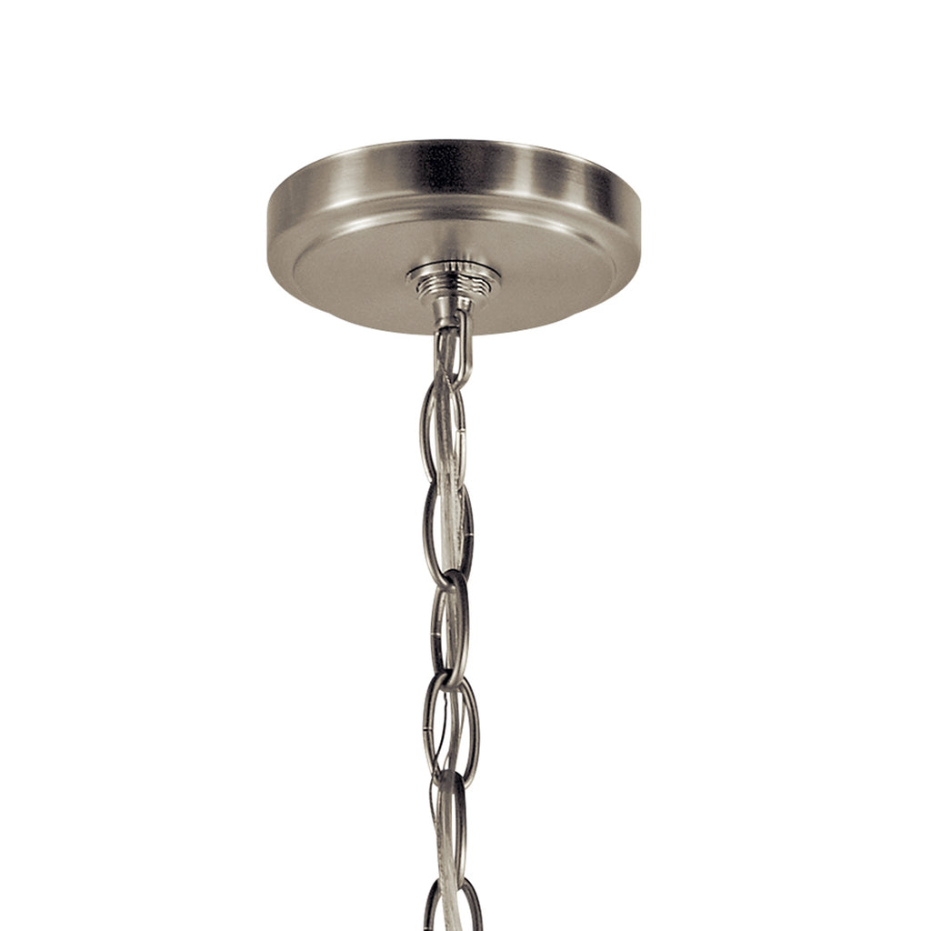 KICHLER 44029NI Winslow 15.25" 3 Light Mini Chandelier With Clear Seeded Glass In Brushed Nickel