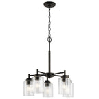 KICHLER 44030OZ Winslow 19.75" 5 Light Chandelier With Clear Seeded Glass In Olde Bronze