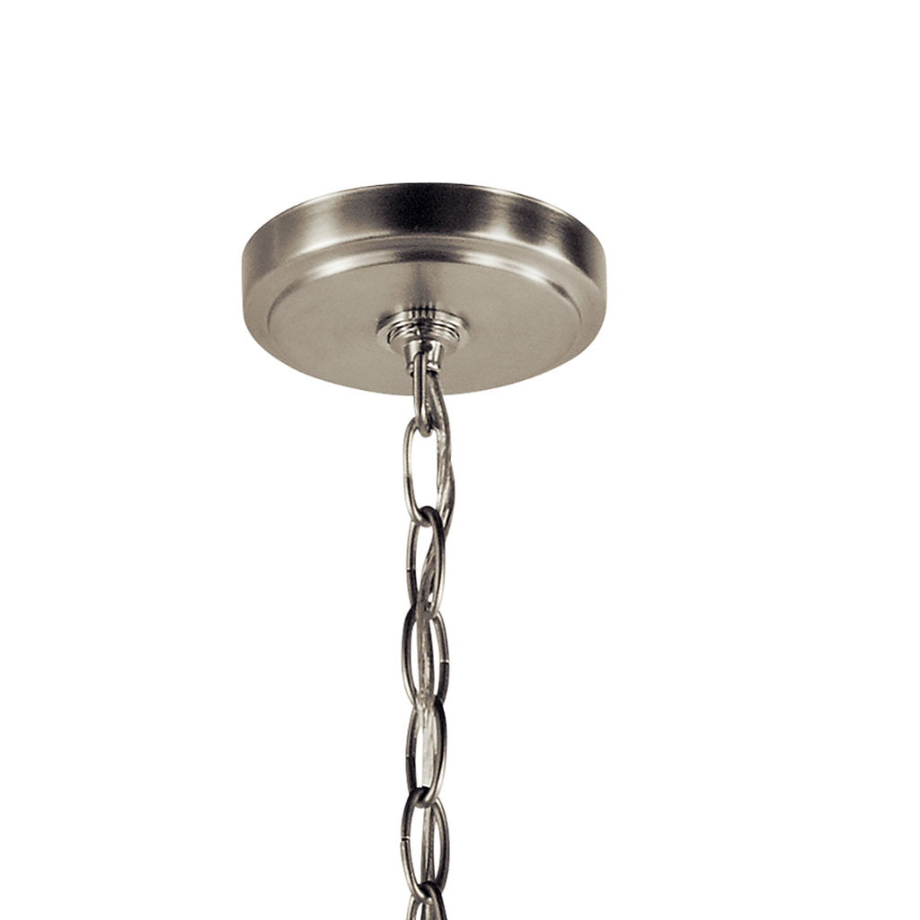 KICHLER 44031NI Winslow 27" 9 Light 2 Tier Chandelier With Clear Seeded Glass In Brushed Nickel