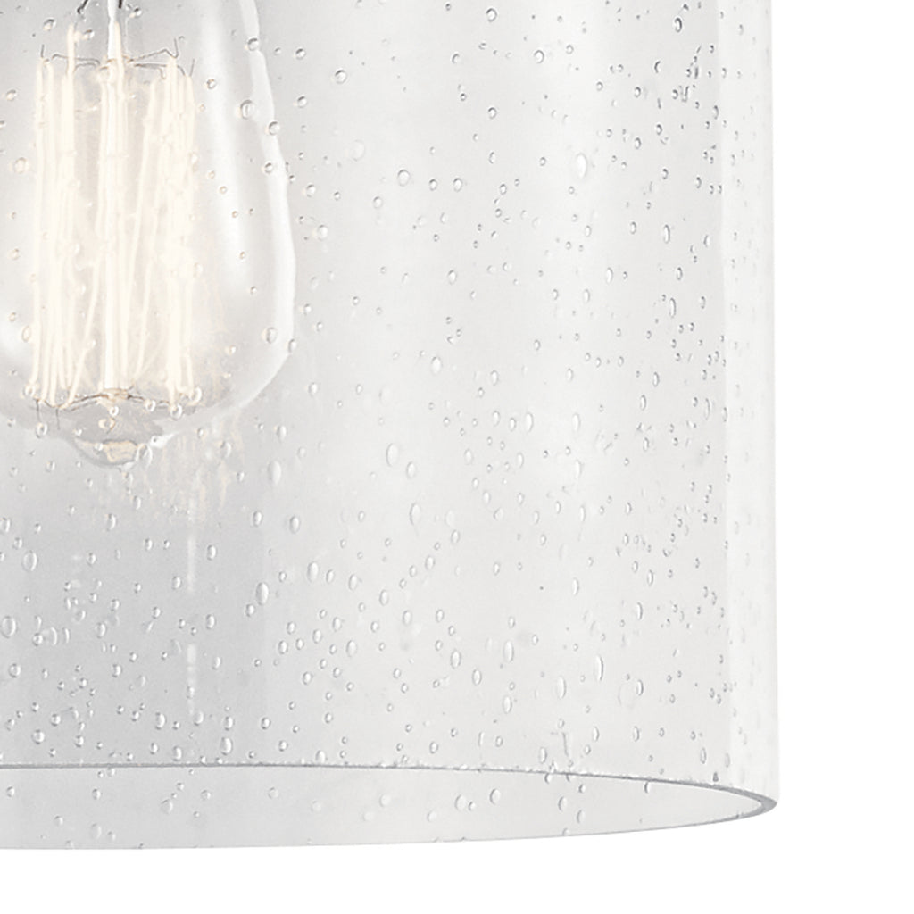 KICHLER 44033OZ Winslow 8.5" 1 Light Semi Flush With Clear Seeded Glass In Olde Bronze