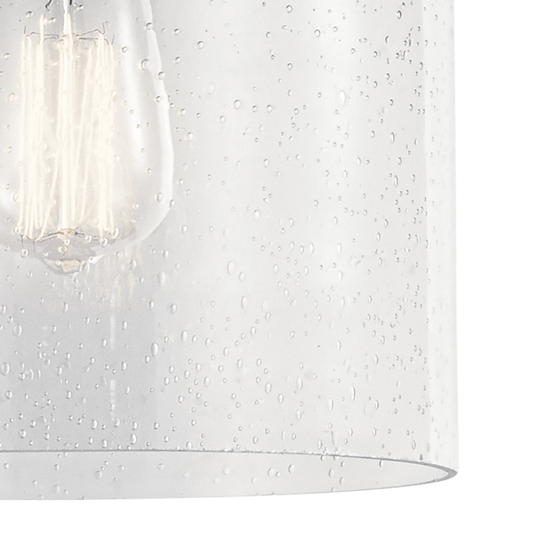KICHLER 44033OZ Winslow 8.5" 1 Light Semi Flush With Clear Seeded Glass In Olde Bronze