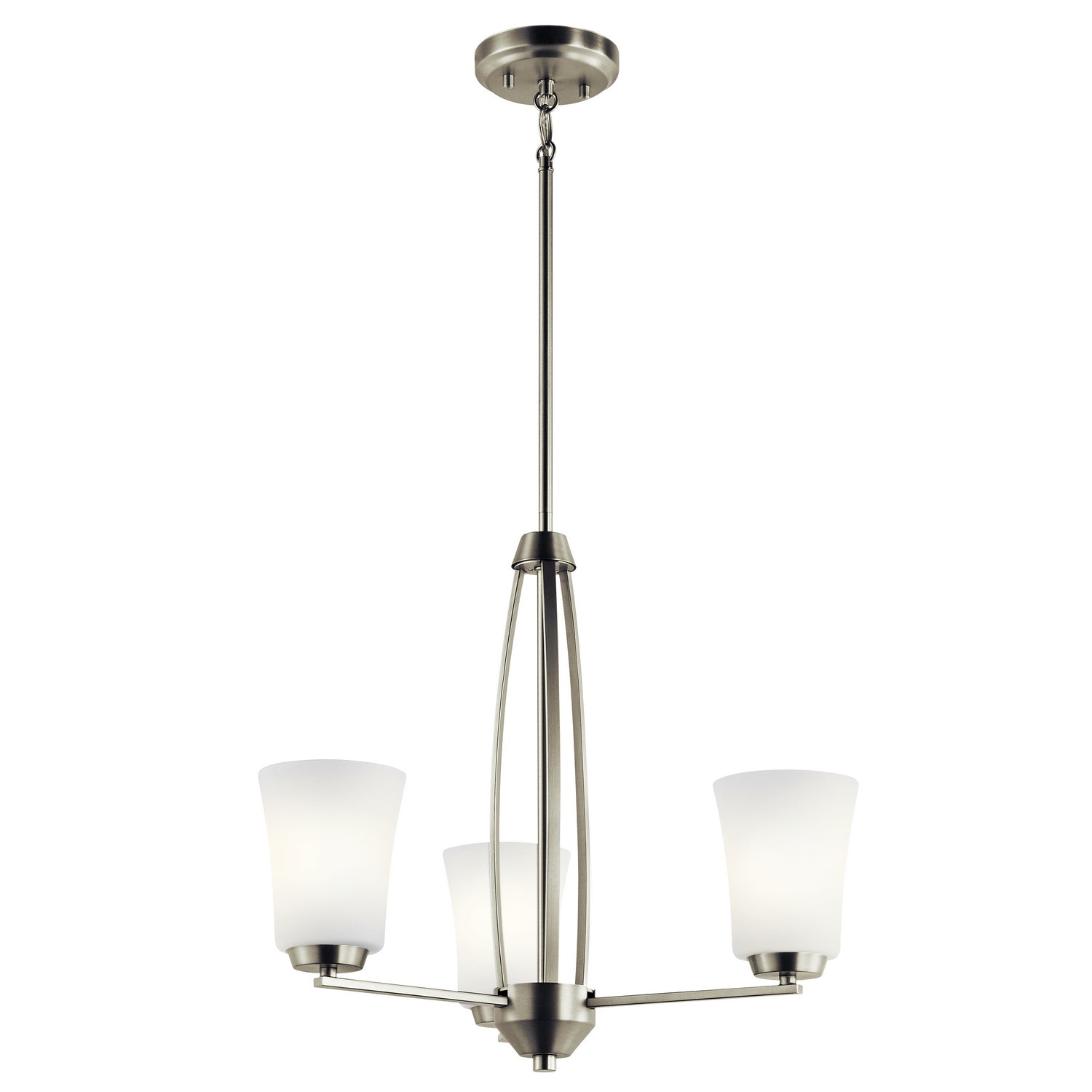 KICHLER 44050NI Tao 3 Light Chandelier Brushed Nickel