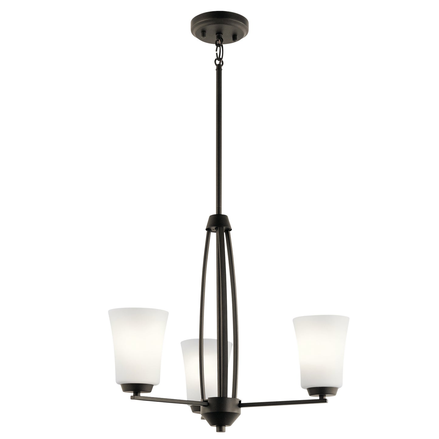KICHLER 44050Oz Tao Three Light Chandelier Olde Bronze