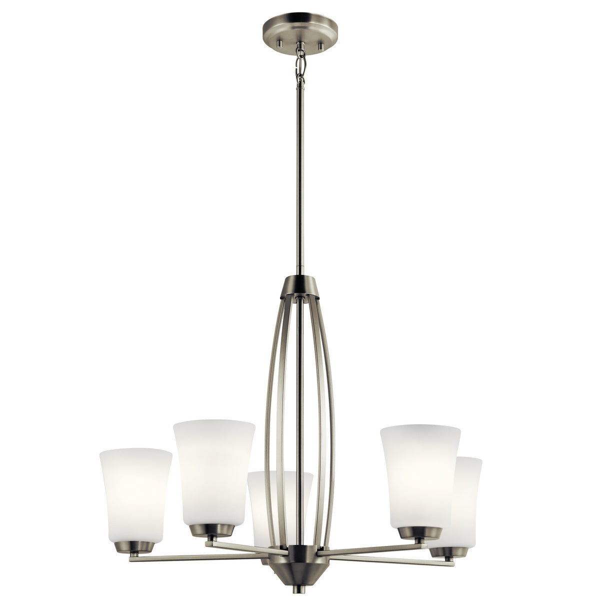 KICHLER 44051NI Tao 5 Light Chandelier Brushed Nickel