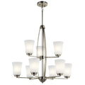 KICHLER 44052NI Tao 9 Light Chandelier Brushed Nickel