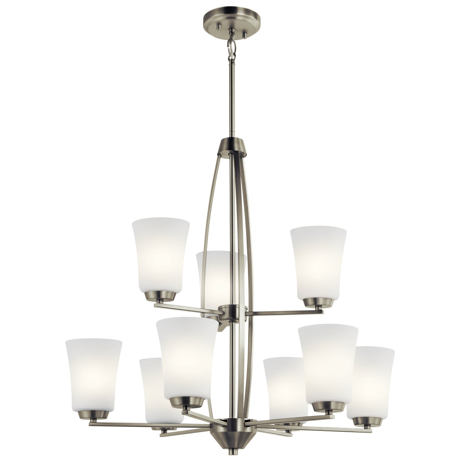 KICHLER 44052NI Tao 9 Light Chandelier Brushed Nickel