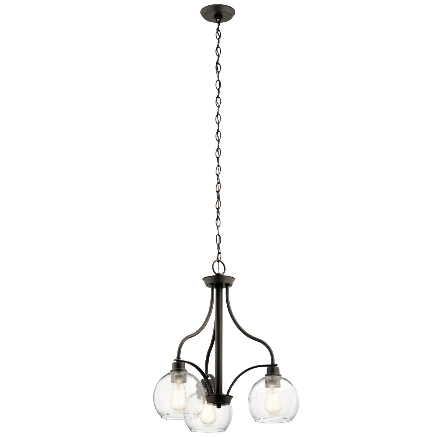 KICHLER 44063Oz Harmony Three Light Chandelier Olde Bronze
