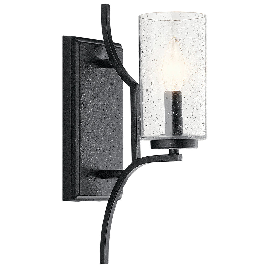 KICHLER 44070DBK Vara 1 Light Wall Sconce Distressed Black
