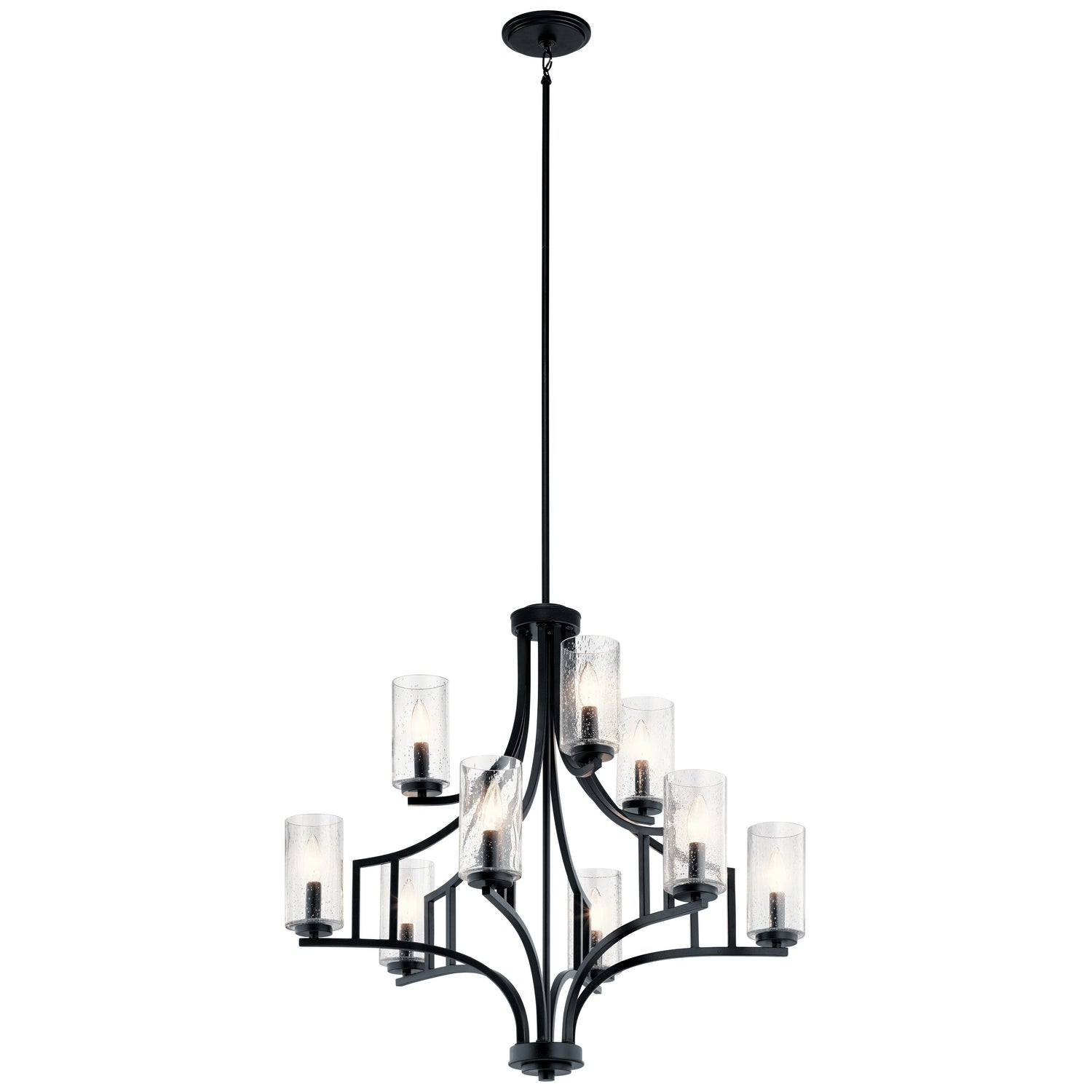 KICHLER 44073DBK Vara 9 Light Chandelier Distressed Black