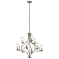 KICHLER 44073NI Vara 9 Light Chandelier Brushed Nickel