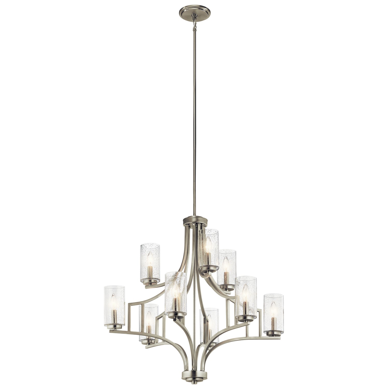 KICHLER 44073NI Vara 9 Light Chandelier Brushed Nickel