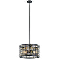KICHLER 44075BK Aldergate 3 Light Convertible Pendant Black