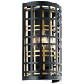 KICHLER 44079BK Aldergate 2 Light Wall Sconce Black