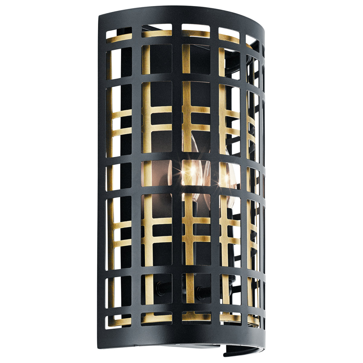 KICHLER 44079BK Aldergate 2 Light Wall Sconce Black