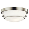 KICHLER 44088NI Belmont Flush Mount 2 Light Brushed Nickel