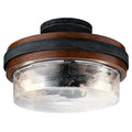 KICHLER 44100AUB Grand Bank 2 Light Semi Flush Auburn Stained