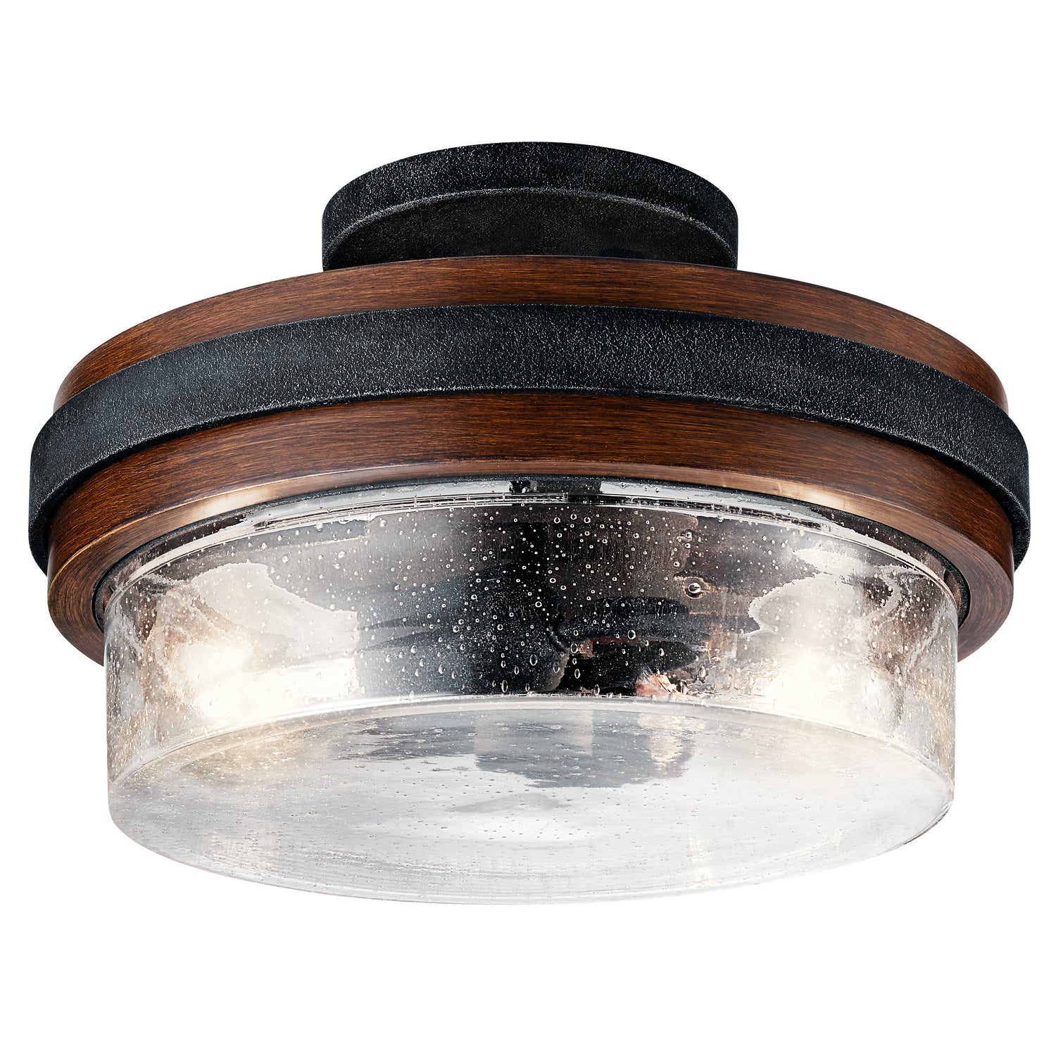 KICHLER 44100AUB Grand Bank 2 Light Semi Flush Auburn Stained