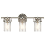 KICHLER 45689NI Brinley 24" 3 Light Vanity Light With Clear Glass In Brushed Nickel