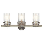 KICHLER 45689NI Brinley 24" 3 Light Vanity Light With Clear Glass In Brushed Nickel