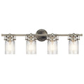 KICHLER 45690NI Brinley 32.25" 4 Light Vanity Light With Clear Glass In Brushed Nickel