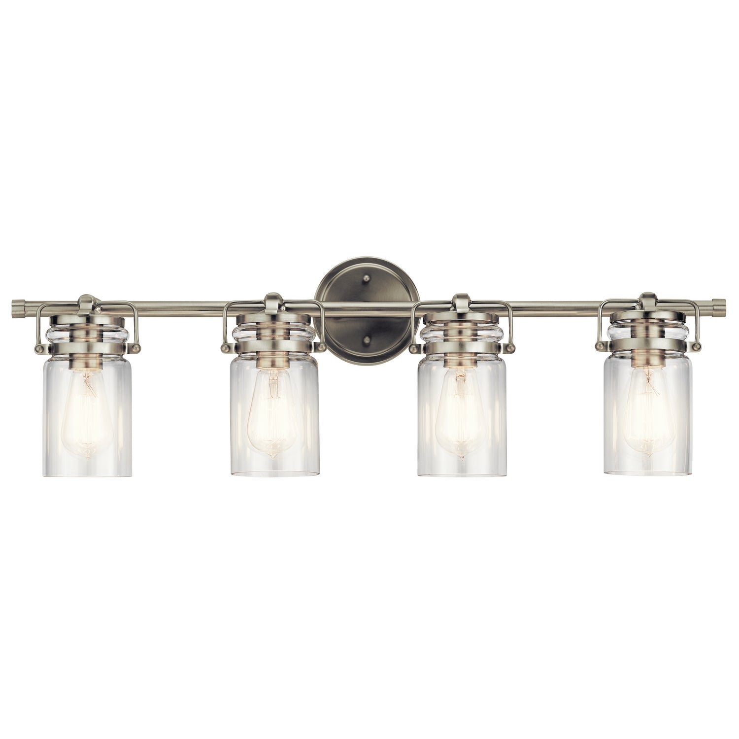 KICHLER 45690NI Brinley 32.25" 4 Light Vanity Light With Clear Glass In Brushed Nickel