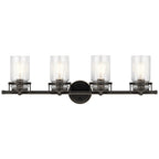 KICHLER 45690OZ Brinley 32.25" 4 Light Vanity Light With Clear Glass In Olde Bronze