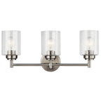 KICHLER 45886NI Winslow 21.5" 3 Light Vanity Light With Clear Seeded Glass In Brushed Nickel