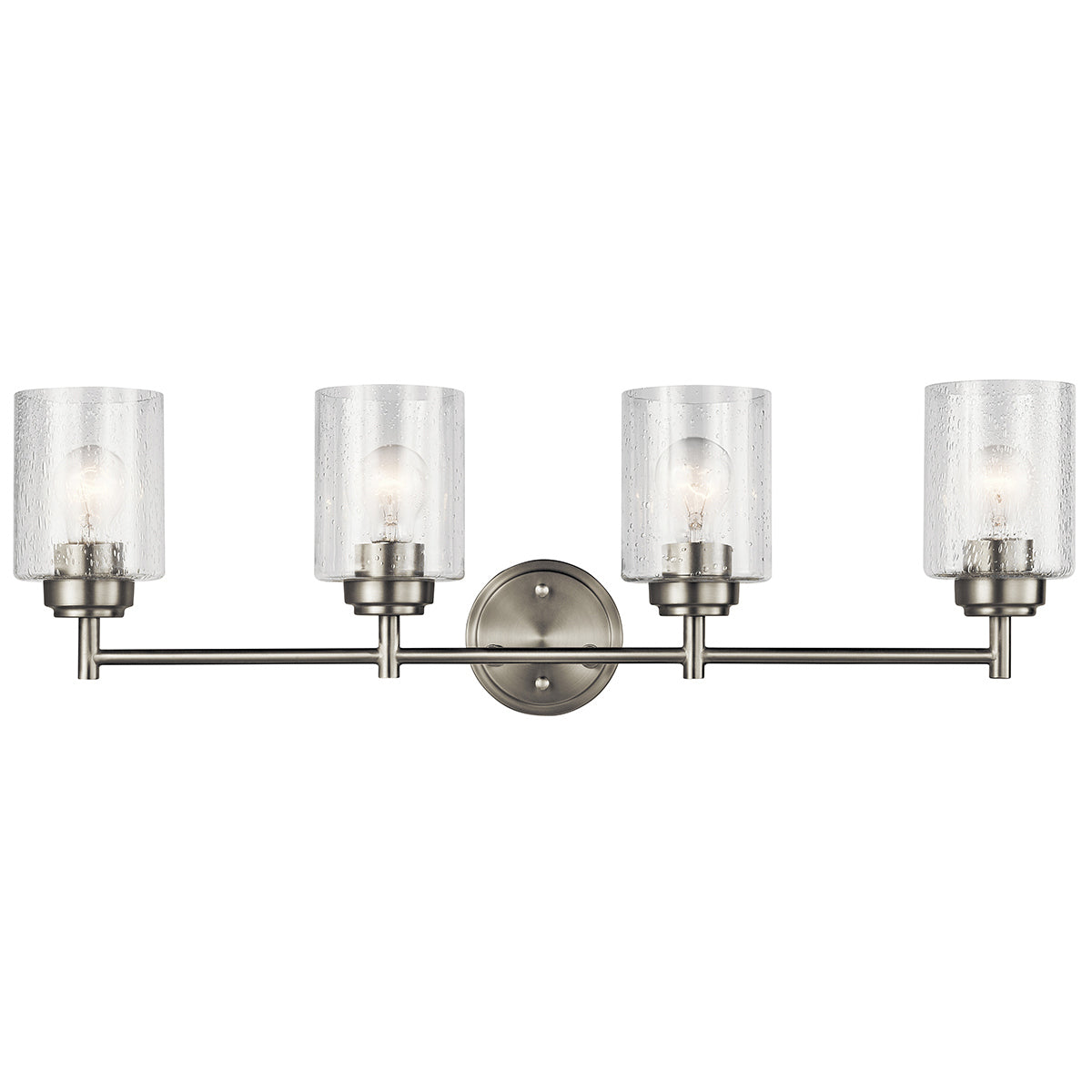KICHLER 45887NI Winslow 30" 4 Light Vanity Light With Clear Seeded Glass In Brushed Nickel