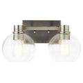 KICHLER 45893NI The Harmony 15.5 Inch 2 Light Vanity Light With Clear Glass Brushed Nickel