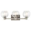KICHLER 45894NI The Harmony 24.5 Inch 3 Light Vanity With Clear Glass Brushed Nickel