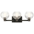 KICHLER 45894OZ The Harmony 24.5 Inch 3 Light Vanity Light With Clear Glass Olde Bronze