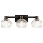 KICHLER 45894OZ The Harmony 24.5 Inch 3 Light Vanity Light With Clear Glass Olde Bronze