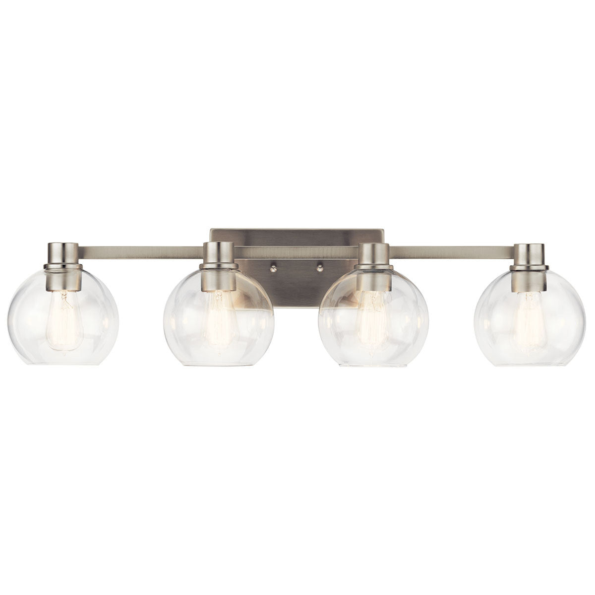 KICHLER 45895NI The Harmony 33.5 Inch 4 Light Vanity Light With Clear Glass Brushed Nickel