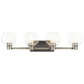 KICHLER 45895NI The Harmony 33.5 Inch 4 Light Vanity Light With Clear Glass Brushed Nickel