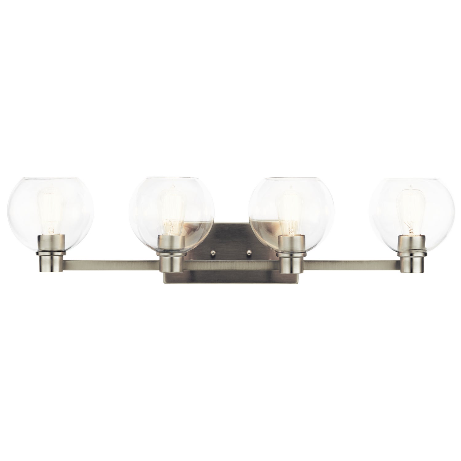 KICHLER 45895NI The Harmony 33.5 Inch 4 Light Vanity Light With Clear Glass Brushed Nickel
