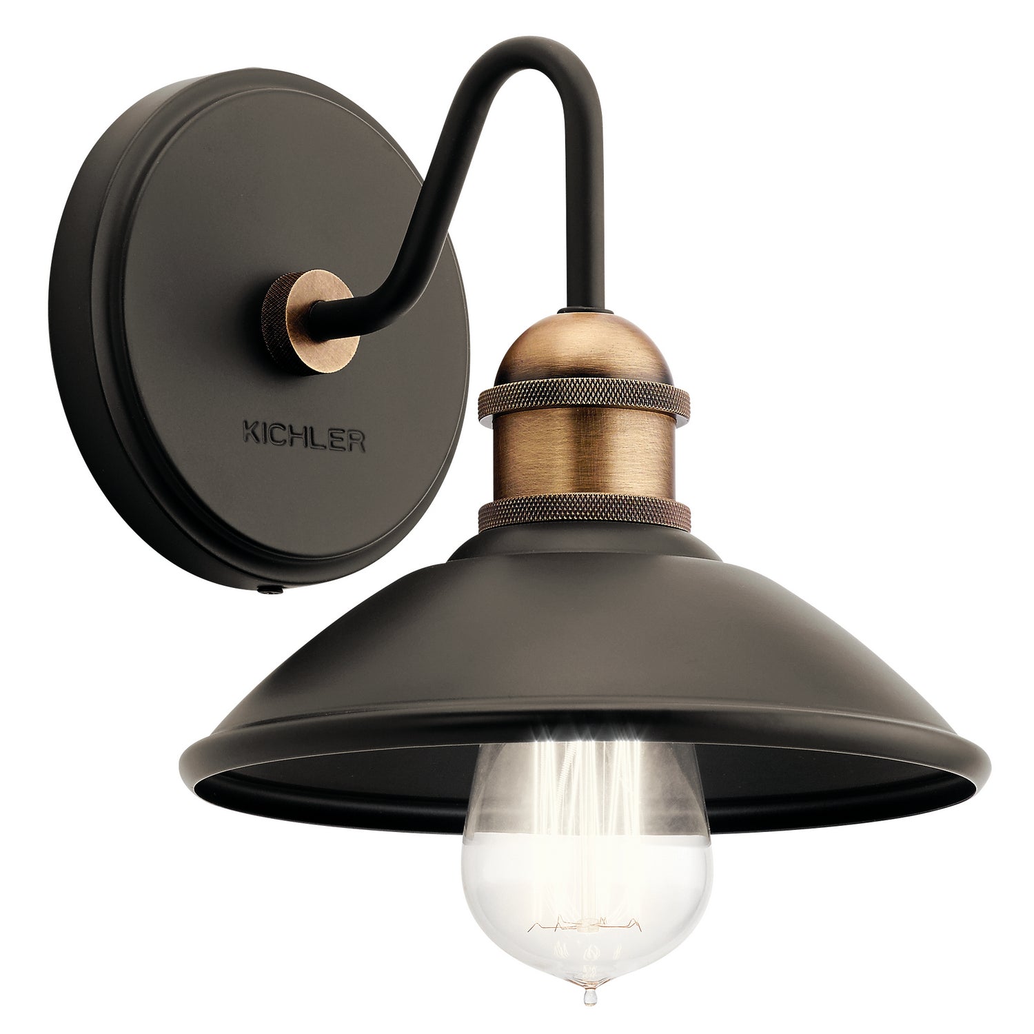 KICHLER 45943OZ Clyde 1 Light Wall Sconce Olde Bronze