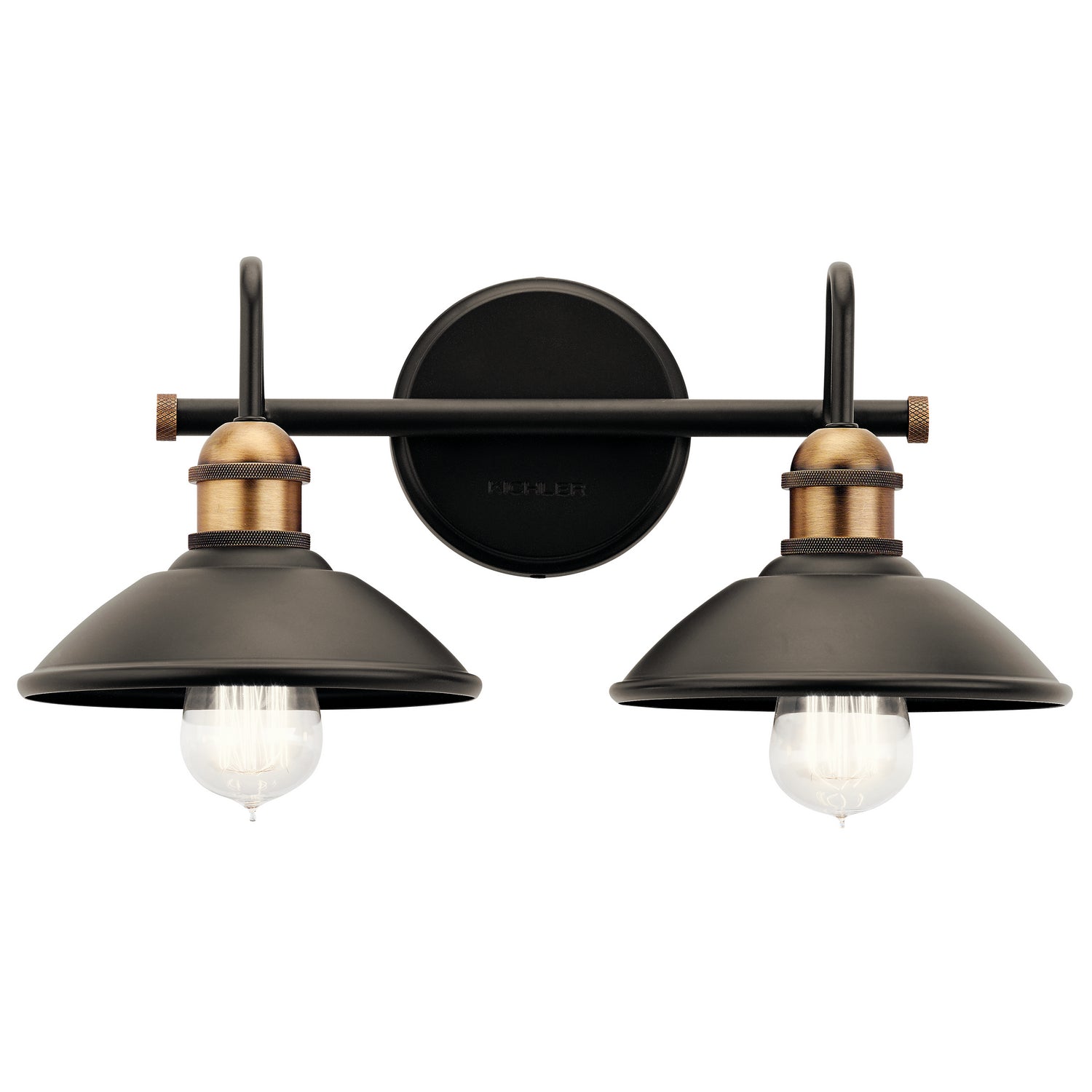 KICHLER 45944OZ Clyde 7.25 Inch 2 Light Vanity Light In Olde Bronze