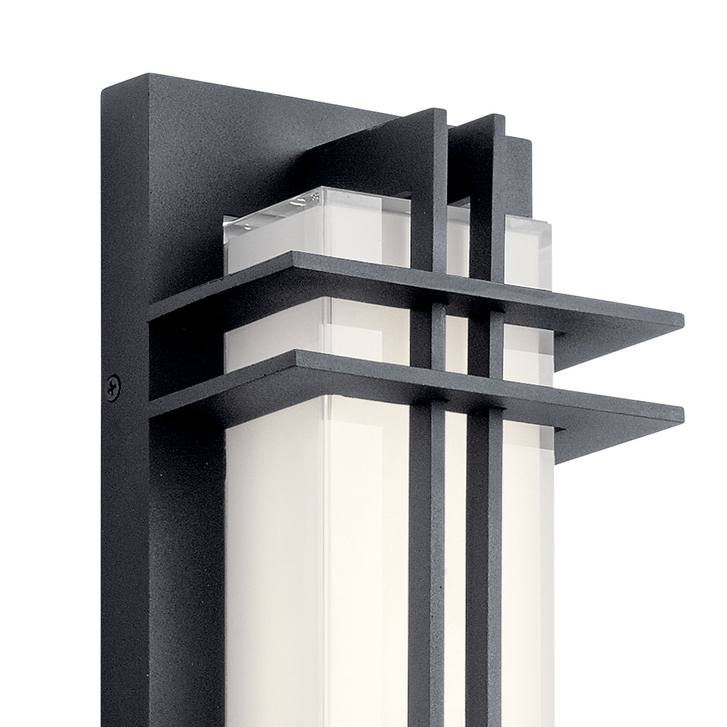 KICHLER 49297BKTLED Manhattan 16" Led Wall Light Textured Black