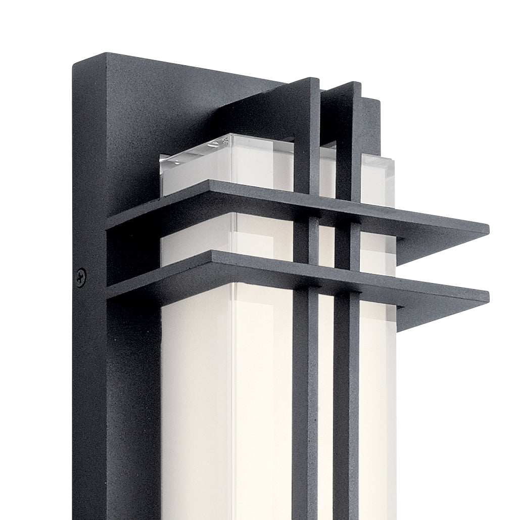 KICHLER 49297BKTLED Manhattan 16" Led Wall Light Textured Black